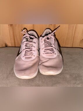 Nike Light Pink and Black Mesh Athletic Sneakers